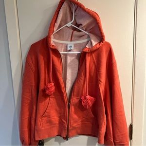 Cabi Delux Hoodie Red With Hassle Drawstring Medium